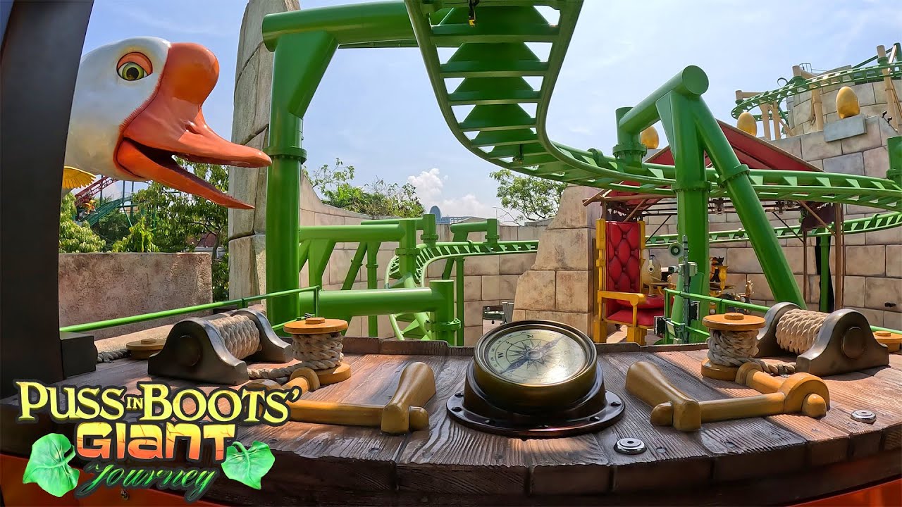 Puss In Boots Giant Journey 4K Front Seat POV - Universal Studios Singapore
