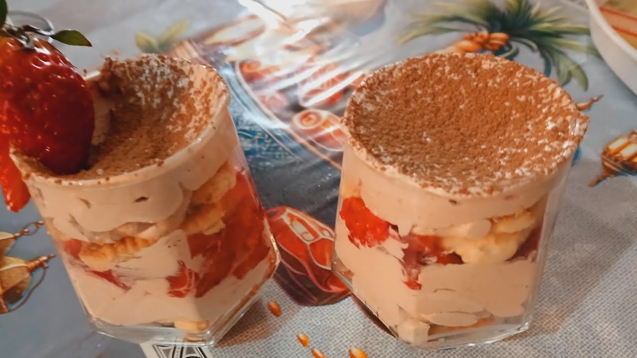 تحلية رمضانية بالفراولة🍓 لسهراتكم🌙 بدون مبالغه هذي التحلية رقم 1في رمضان 2026
