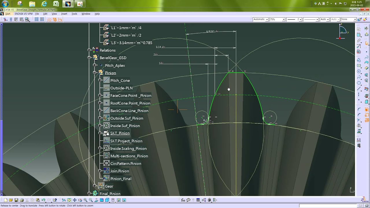 Bevel gear - catia