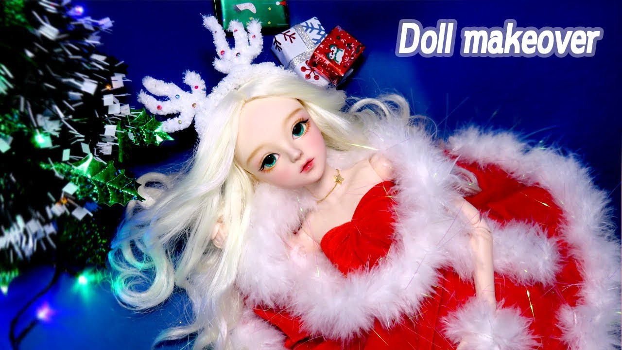 [Doll Repaint] Merry Christmas! 인형을 크리스마스 파티에 어울리게 꾸며봤어요!  60cm 관절인형 도리스돌 리페인팅 /딩가의 회전목마 (DINGA)