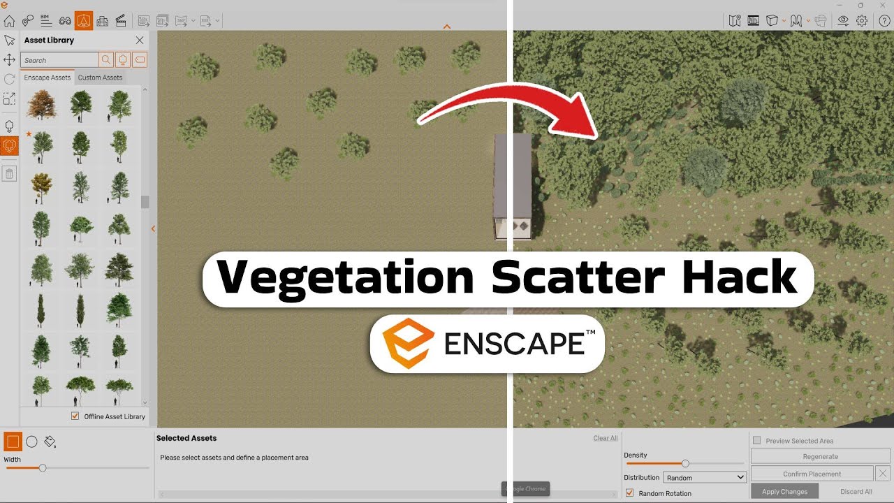 Enscape Scattering Technique: Speed Up Your Landscape Design