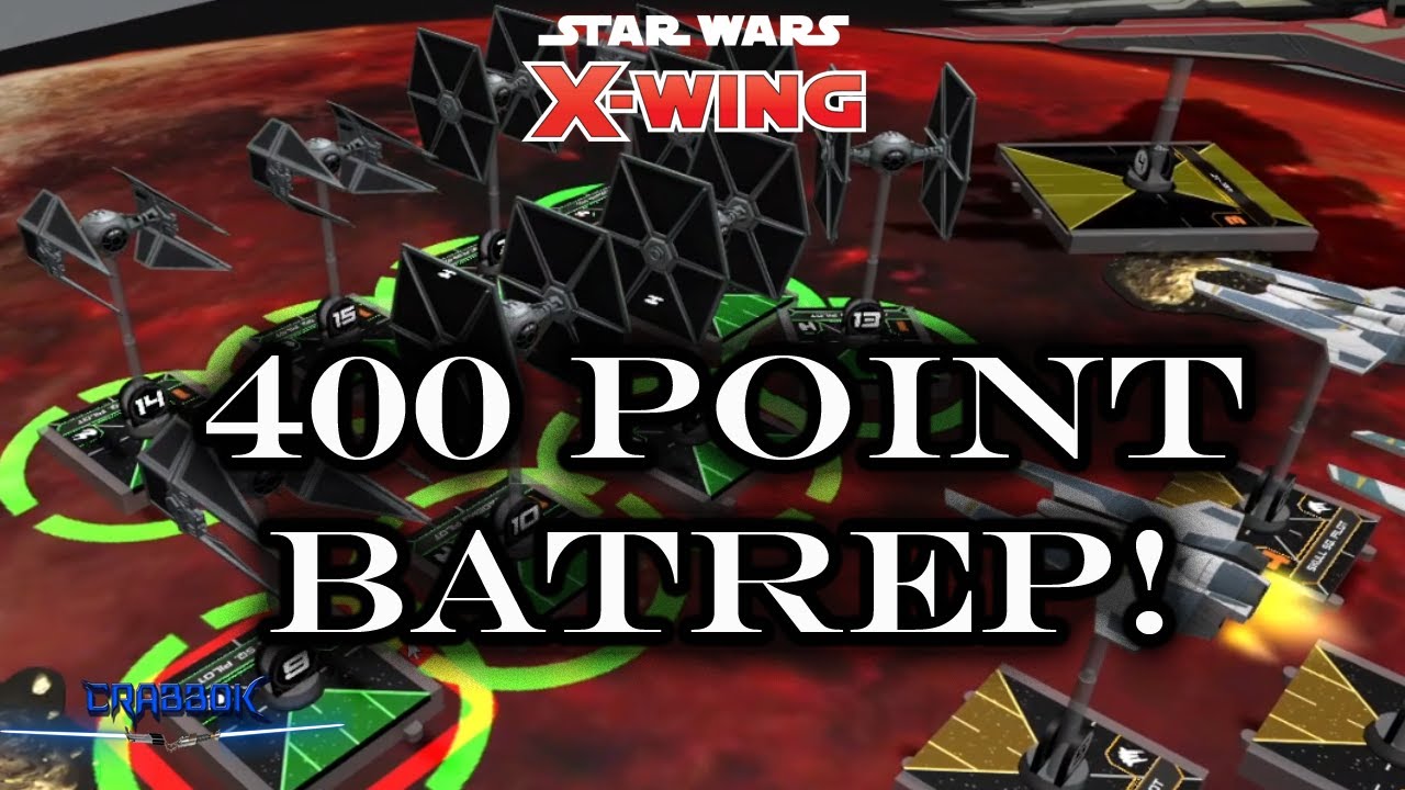 X-Wing Double Size 400 point Battle!  Mandalorians vs Huge TIE Swarm!