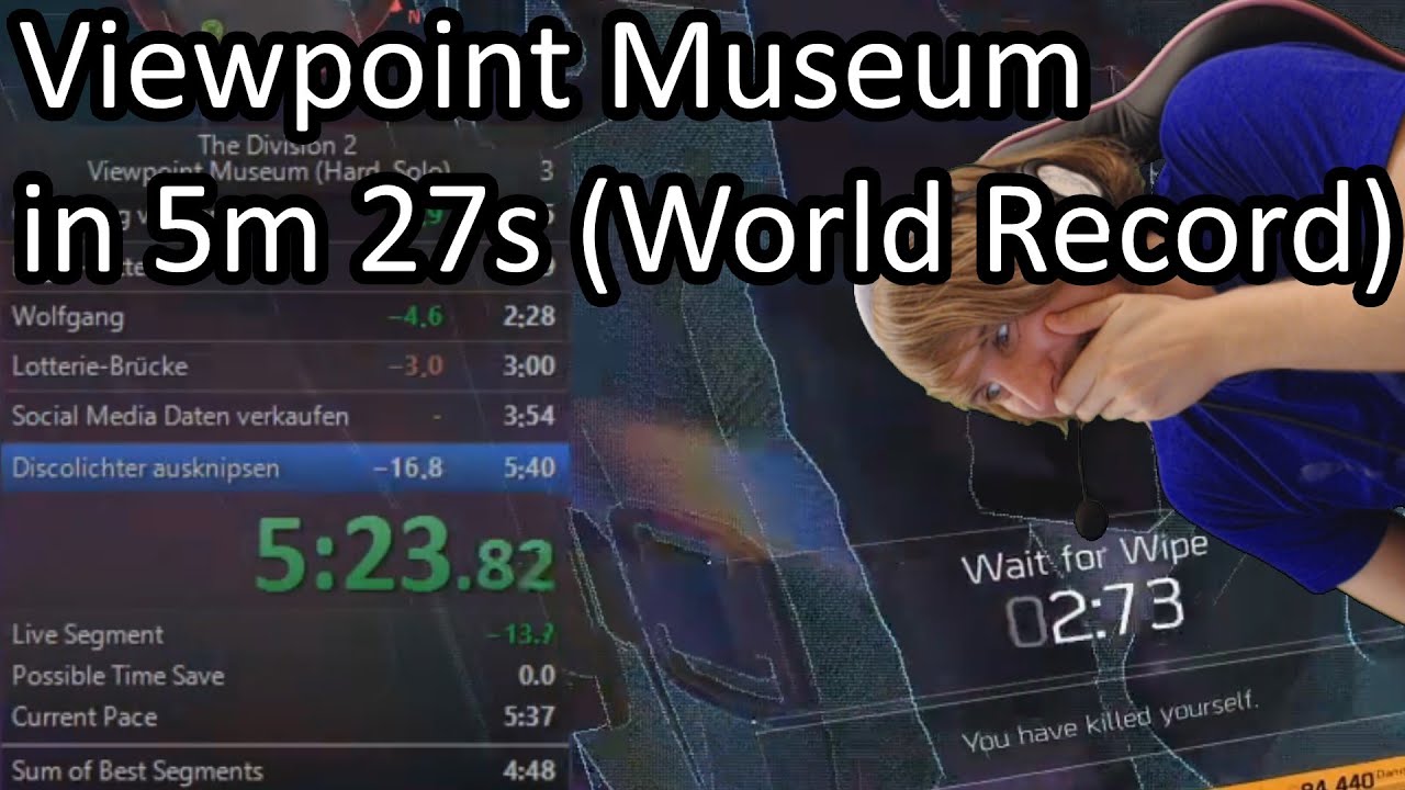 Division 2 Speedrun: Viewpoint Museum in 5m 27s (World Record, Hard, Solo)