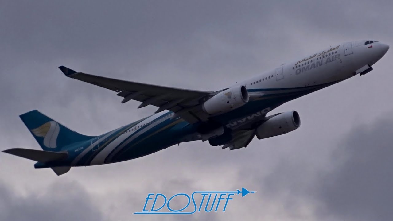 Oman Air Airbus A330-343 07C Takeoff - Frankfurt am Main EDDF/FRA