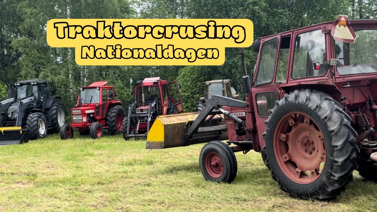 Åker på traktorcrusing i Forsmo