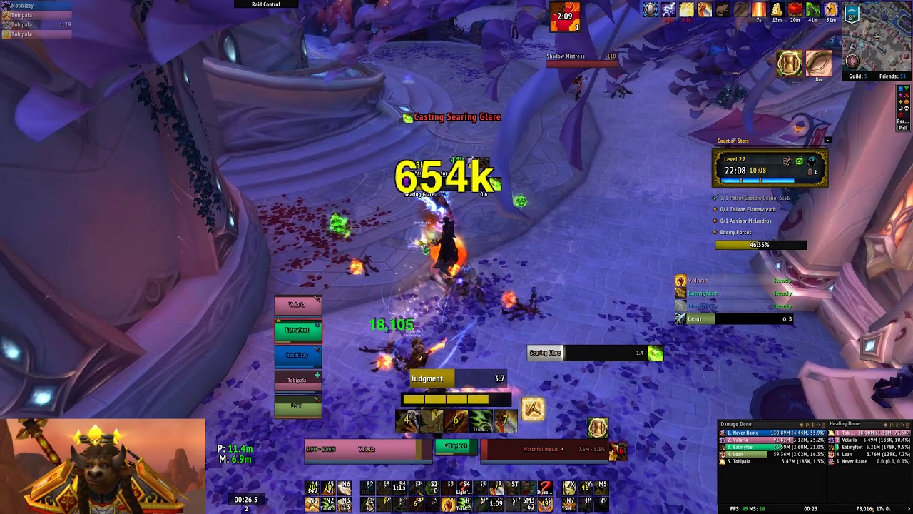 WoW Patch 7.3.5 - Court of Stars +22 [+1] (Retribution Paladin PoV)