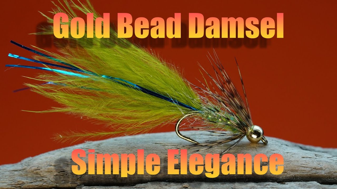 Simple Damsel Pattern Trout Can't Resist-Gold Bead Damsel-Step by Step Fly Tying Tutorial