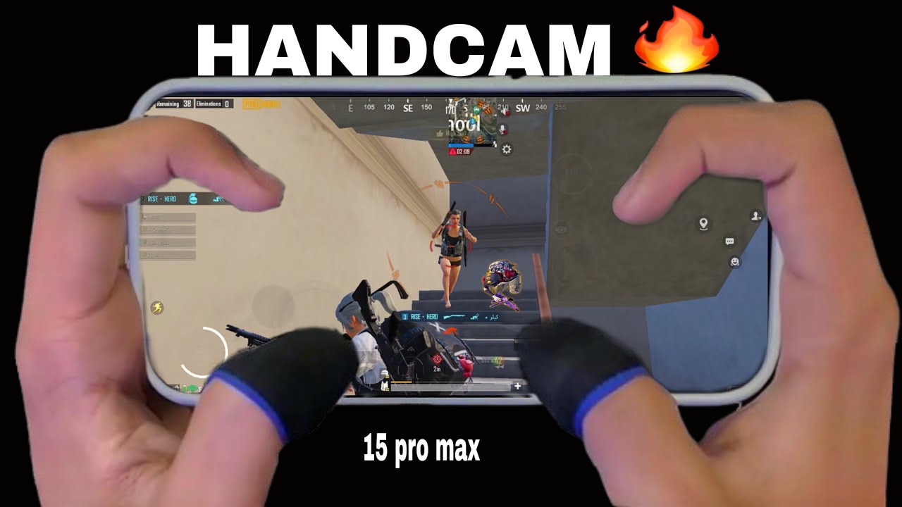 4 Finger Monster! Best HANDCAM iPhone 15 pro max 😍 | PUBG MOBILE