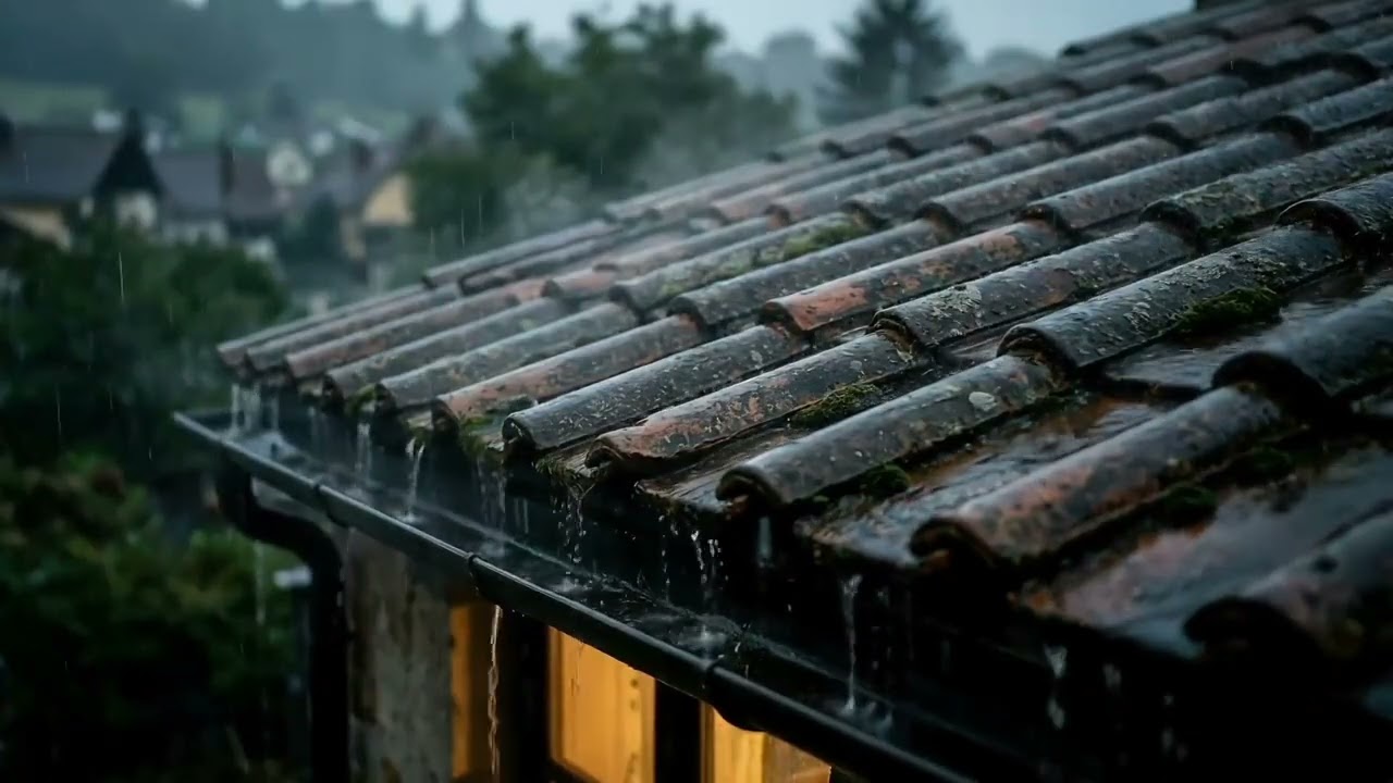 Gentle Rain on Roof Tiles | Relaxing Rain Sounds for Deep Sleep