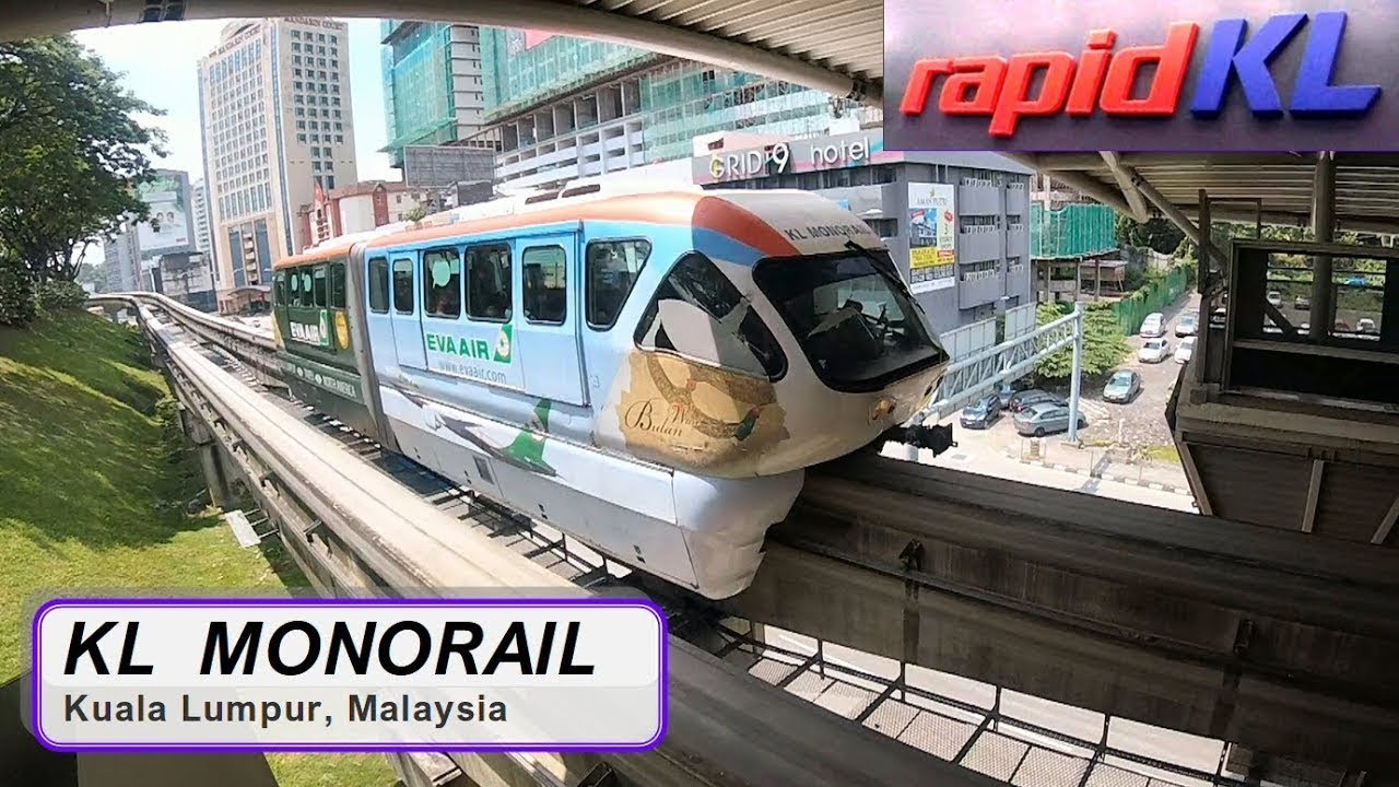 RapidKL KL Monorail Line ride from KL Sentral to Imbi
