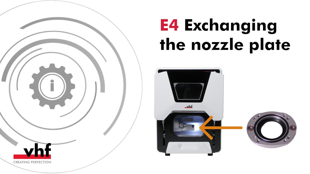 E4 – Exchanging the nozzle plate