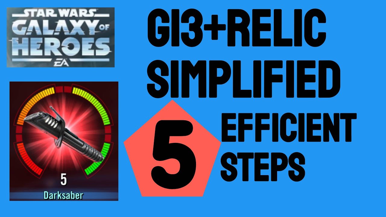 5 EFFICIENT Steps to G13+Relic Your Favorite Characters in SWGOH!