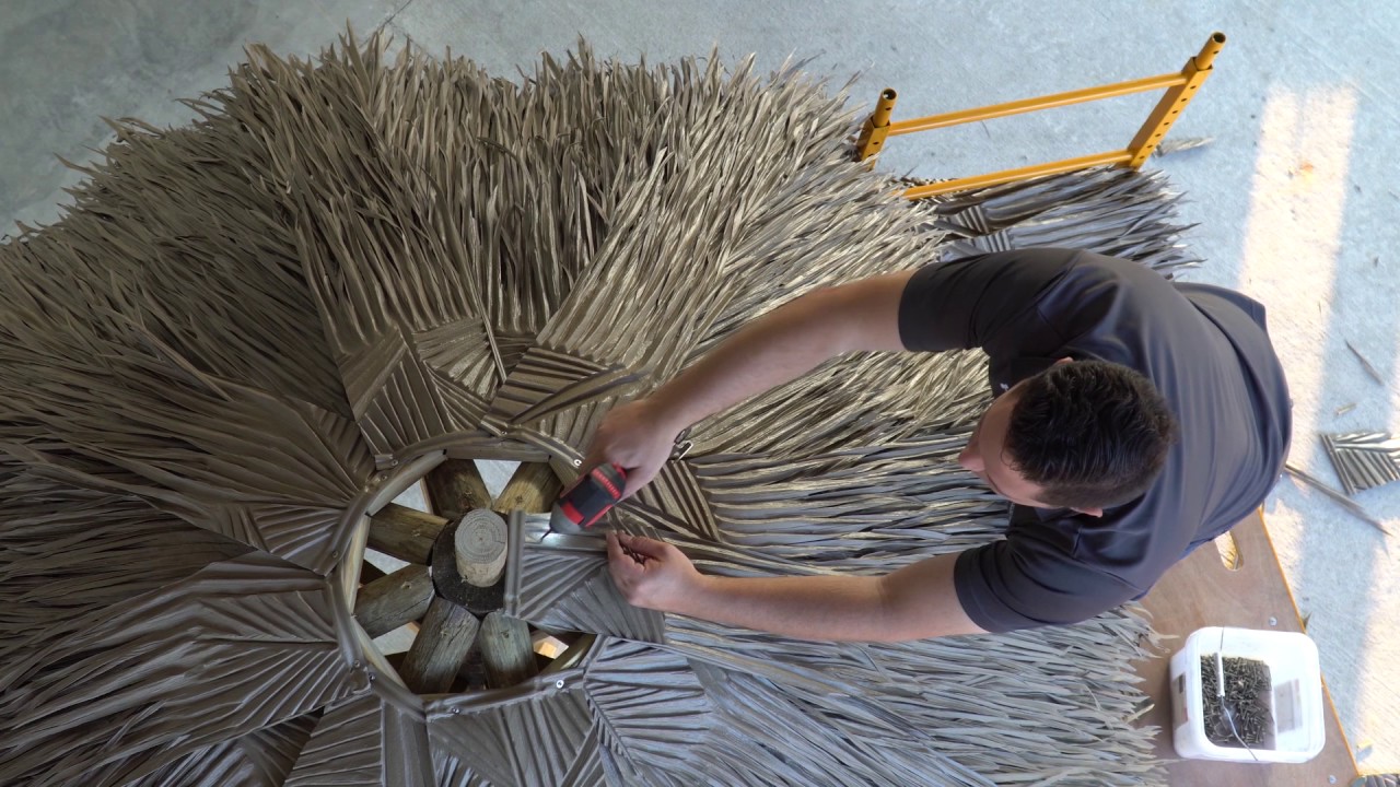 Viva Palm - How to install a Thatch Umbrella