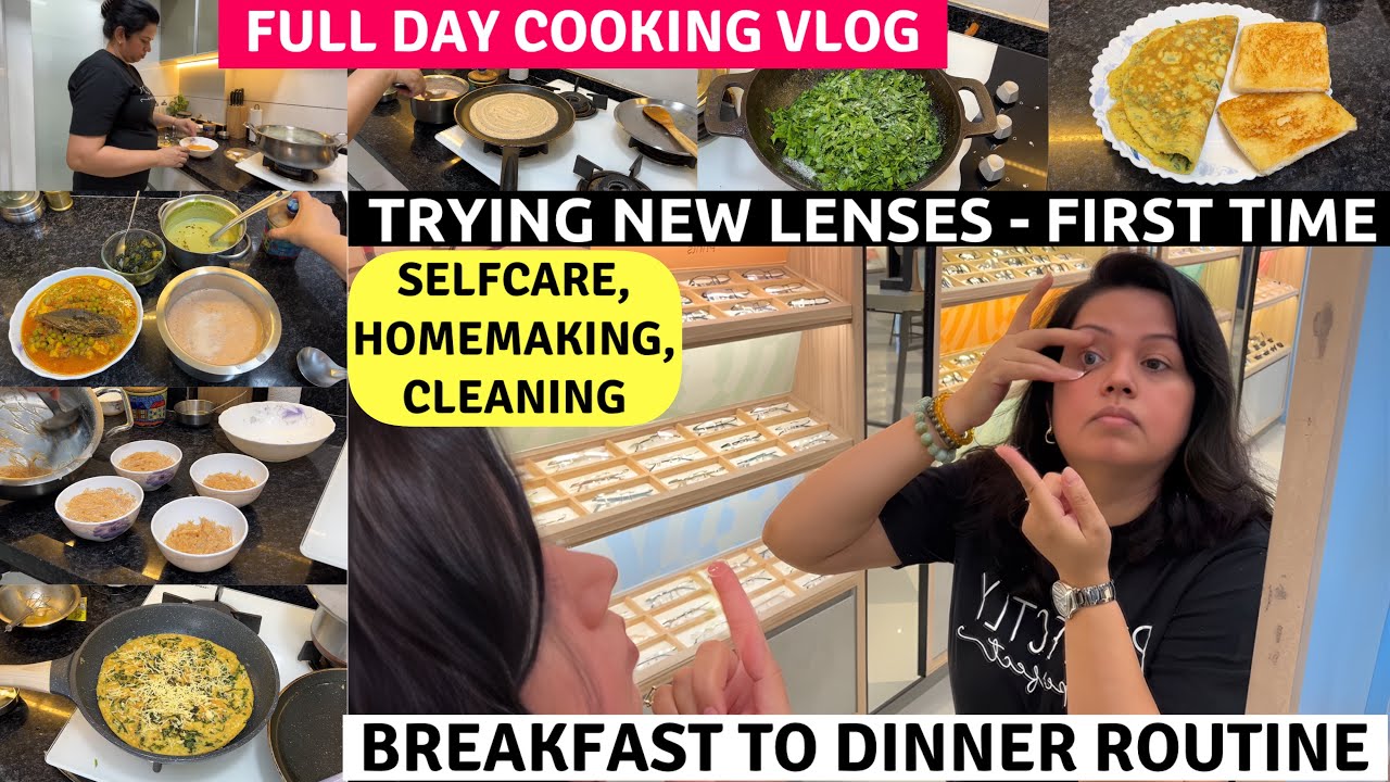 Full Day Cooking - Breakfast to Dinner Vlog, Trying New Lenses | Self-care, Homemaking, Cleaning