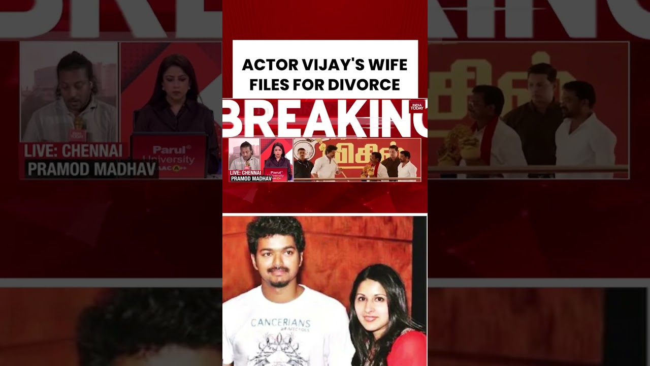 TVK Chief Vijay in Trouble, Wife Moves Court for Divorce #vijay #tvk #sangeeta #divorce