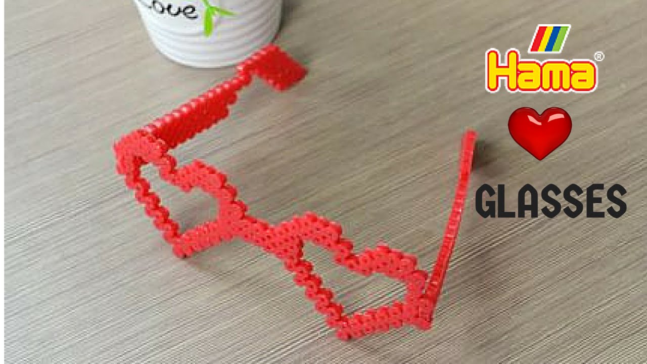 OCCHIALI a CUORE SAN VALENTINO valentine diy hama beads pyssla perler beads heart glasses