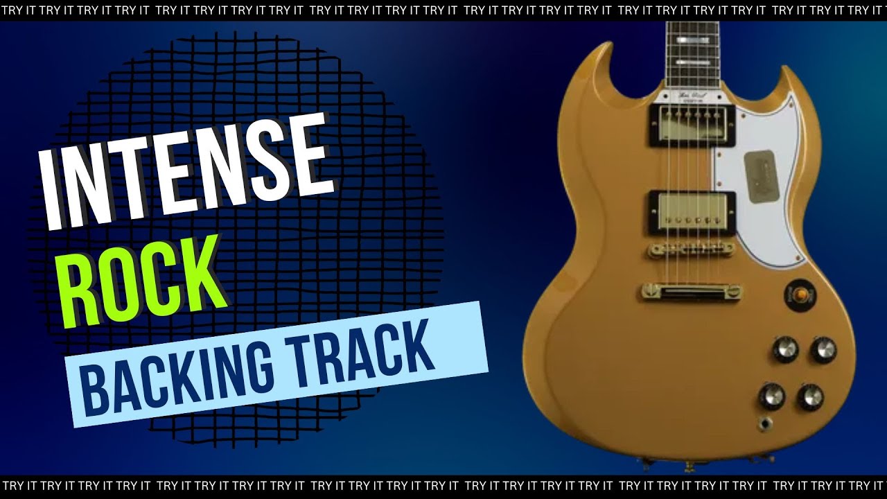 Intense Rock Guitar Backing Track Jam In E