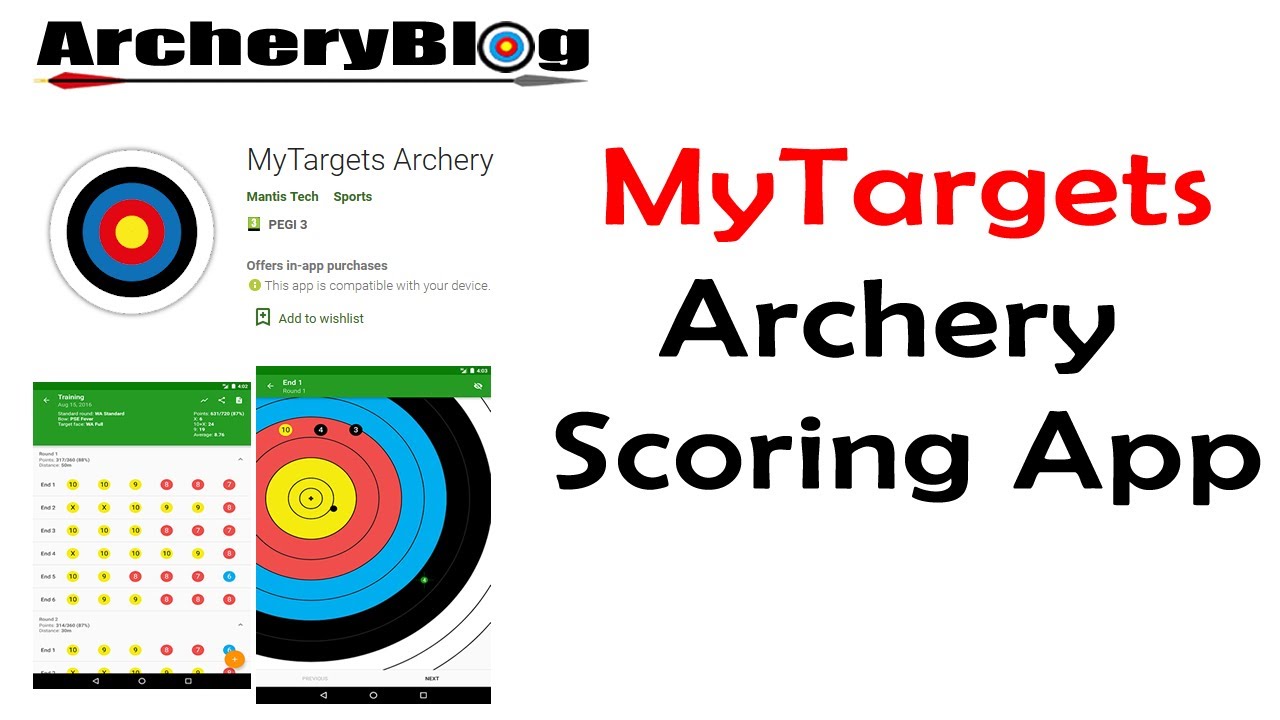 Обзор приложения для подсчета очков в стрельбе из лука MyTargets