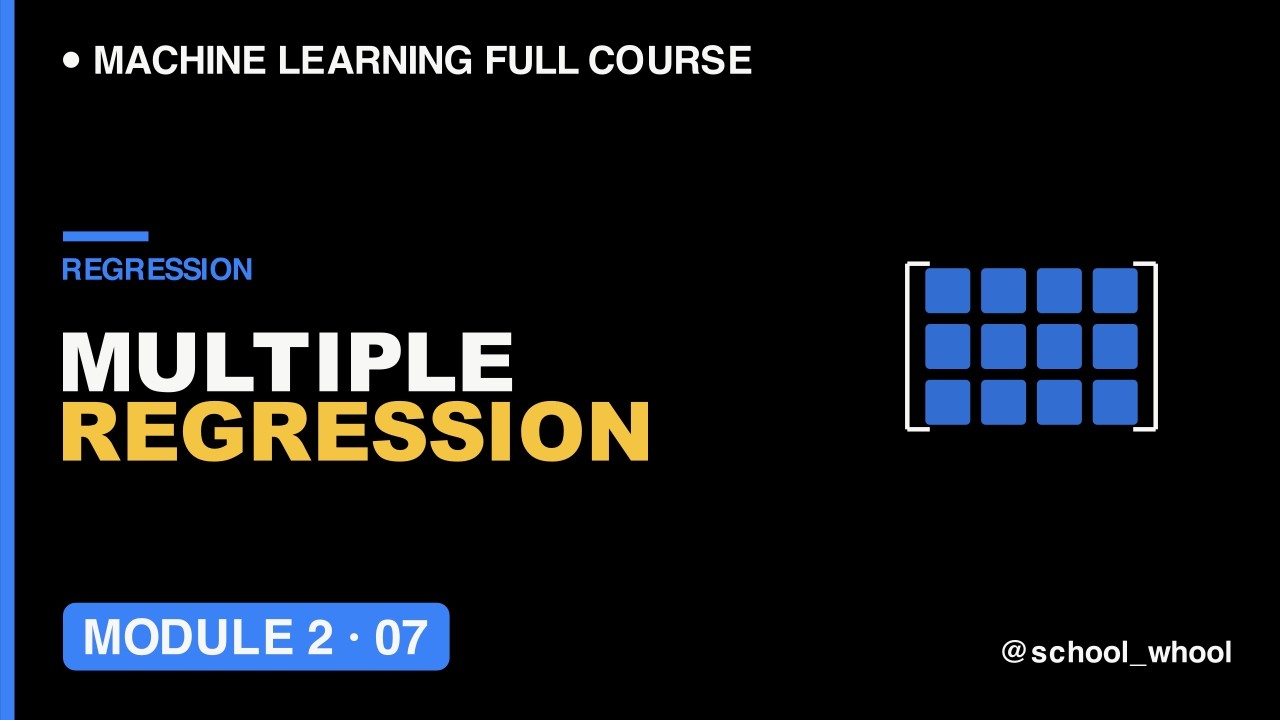 M2L7: Multiple Linear Regression Explained Predicting with Many Features | ML free course | AI