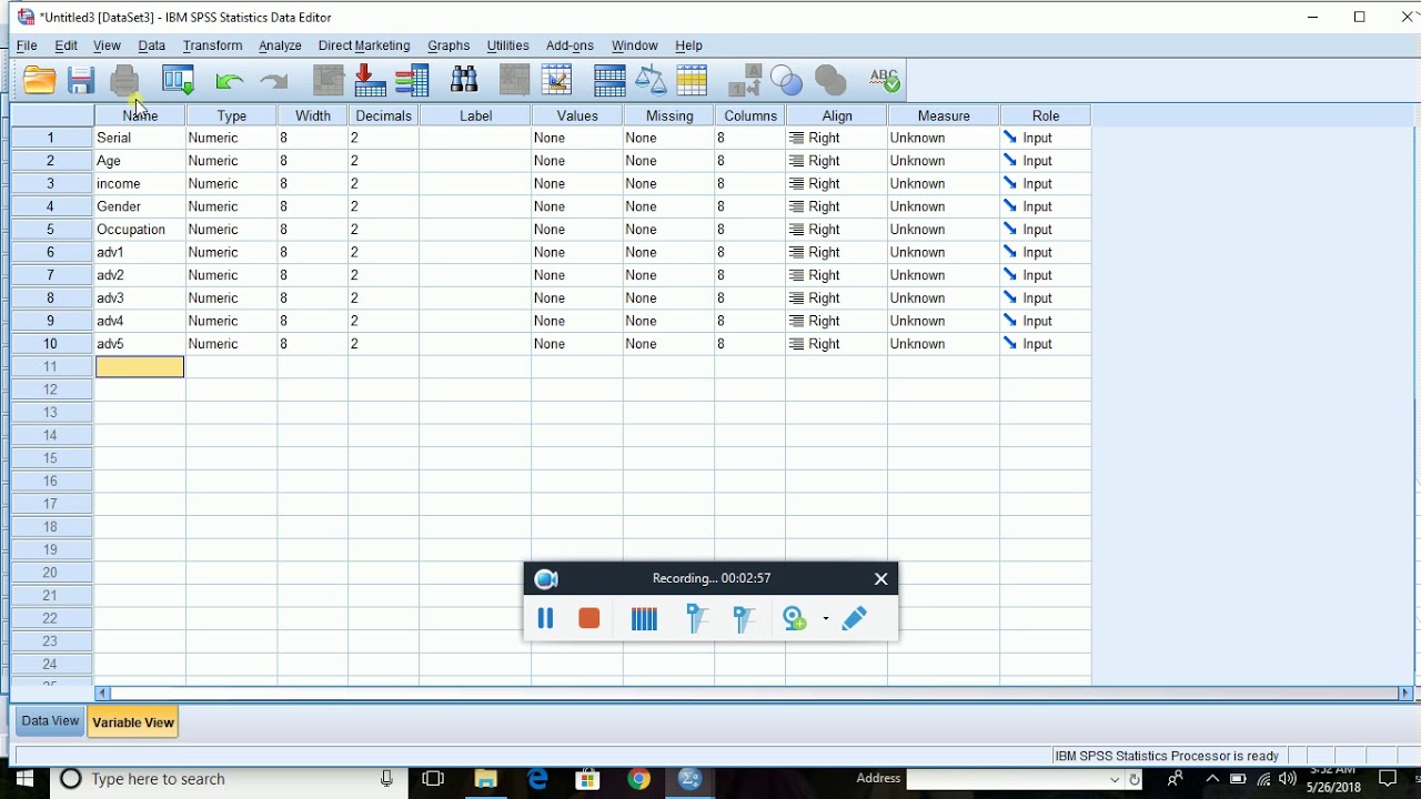 Compute Variable in Spss short video