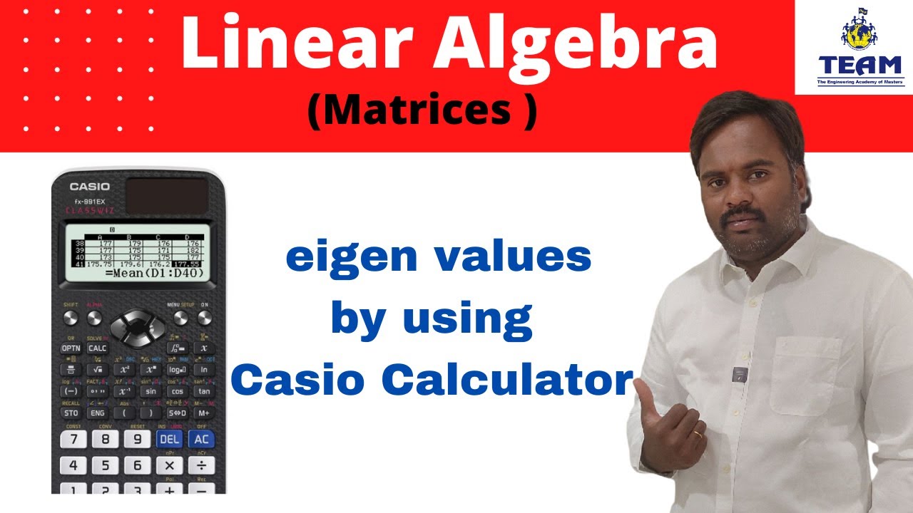 Finding eigen values of  3x3 matrix/ Characteristic Equation & Eigenvalues in Min with a Casio Calci