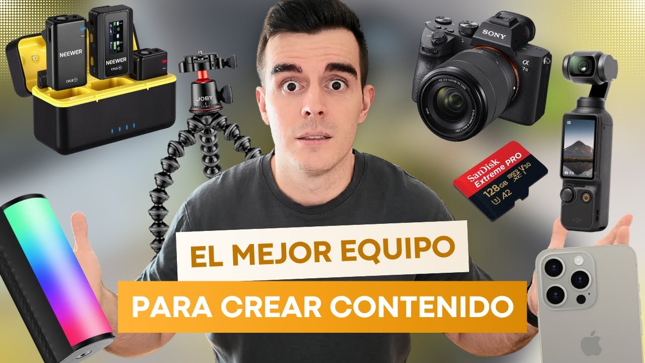 El Mejor Equipo para Empezar en YouTube en 2025: C&aacute;maras, Micr&oacute;fonos, Luces y M&aacute;s