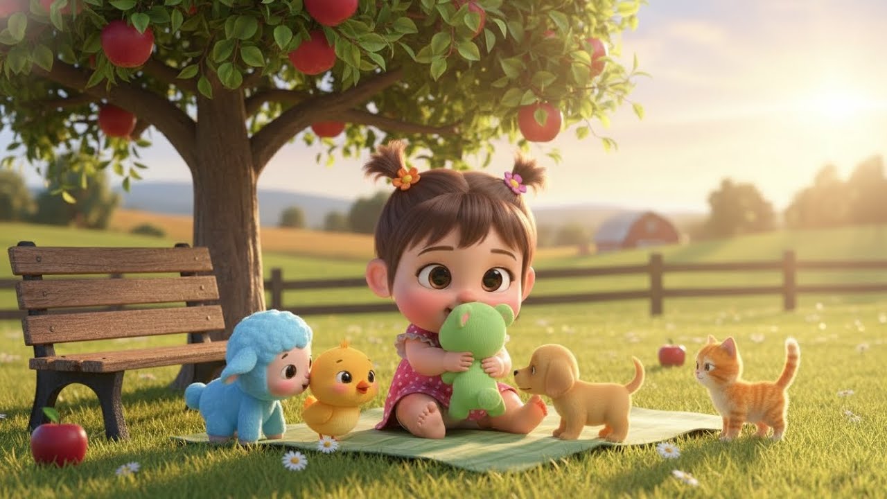 Magical Farm Playtime with Lily 👶🌈 | Cute Animals Baby Song