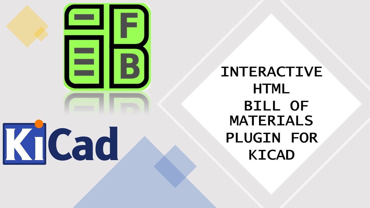 KiCad | Interactive HTML Bill of Materials (BOM) Plugin | Installation & Demo | Windows