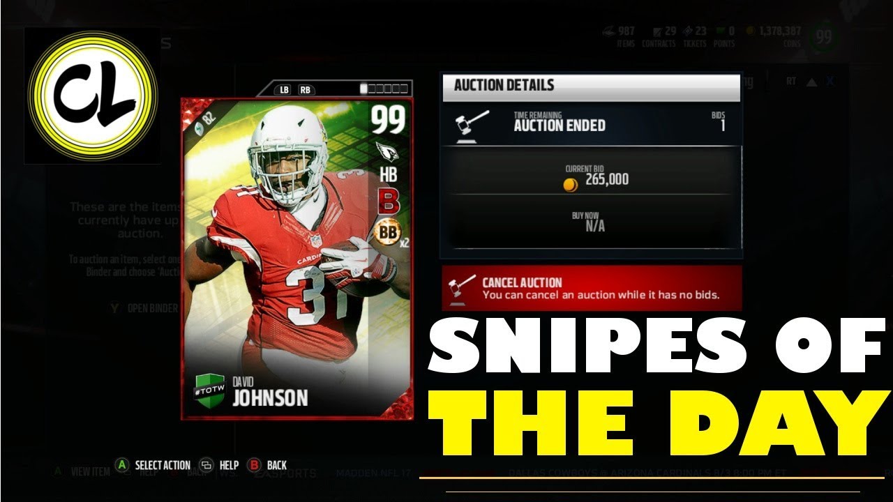TOP 5 SNIPES OF THE DAY! OVER 200K IN PROFIT! Madden 17 Ultimate Team