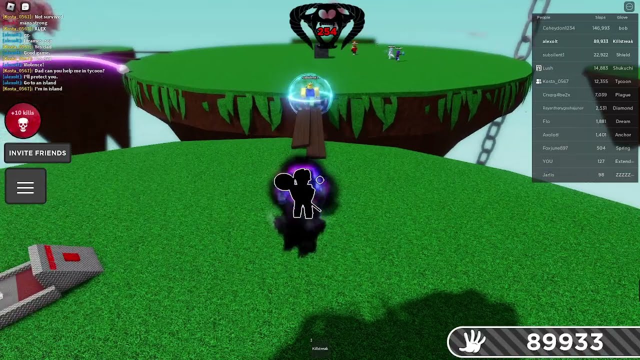 Roblox Slap Battles: 80-333 killstreak (Public Server)