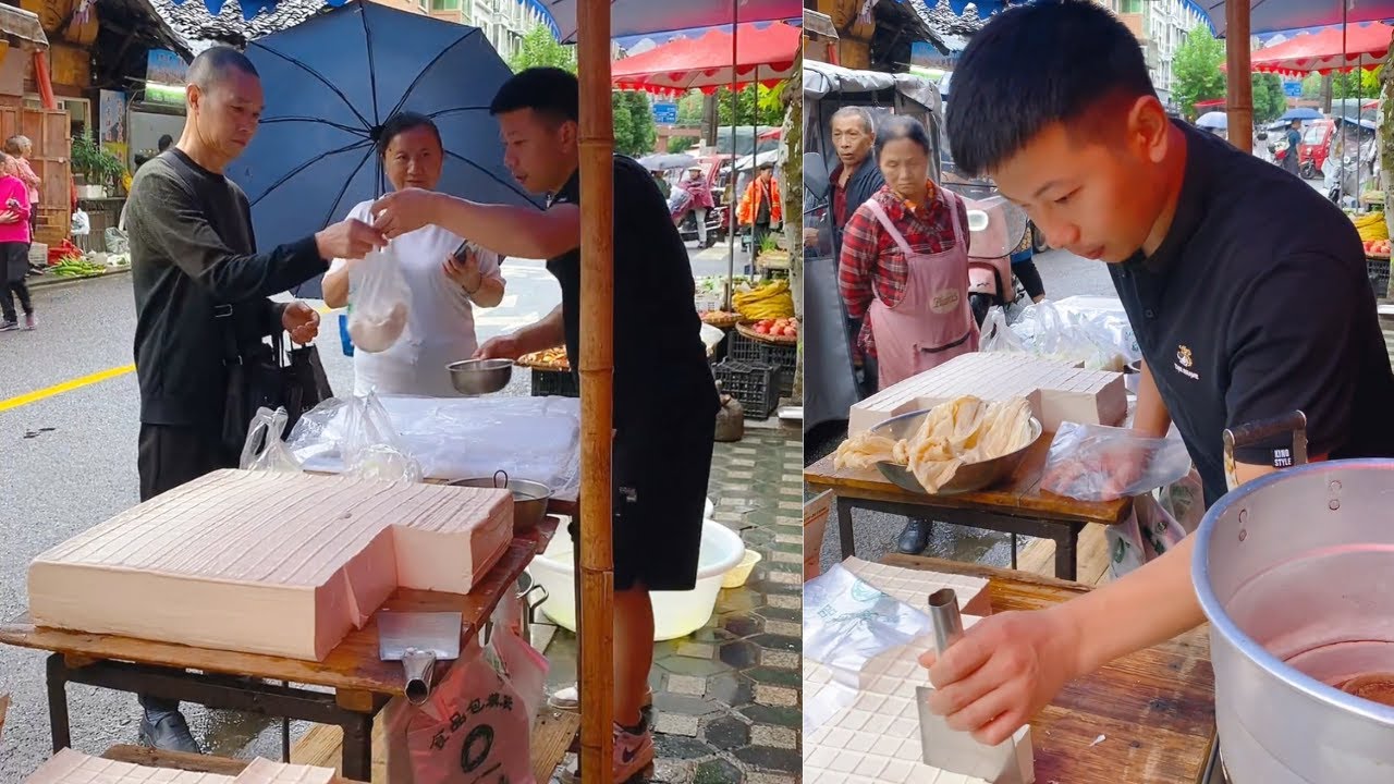 The stall sells tofu, which is freshly made and sold on September 2nd.