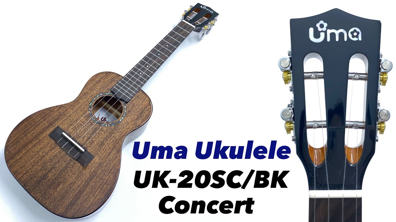 【Uma Ukulele】UK-20SC/BK　コンサート