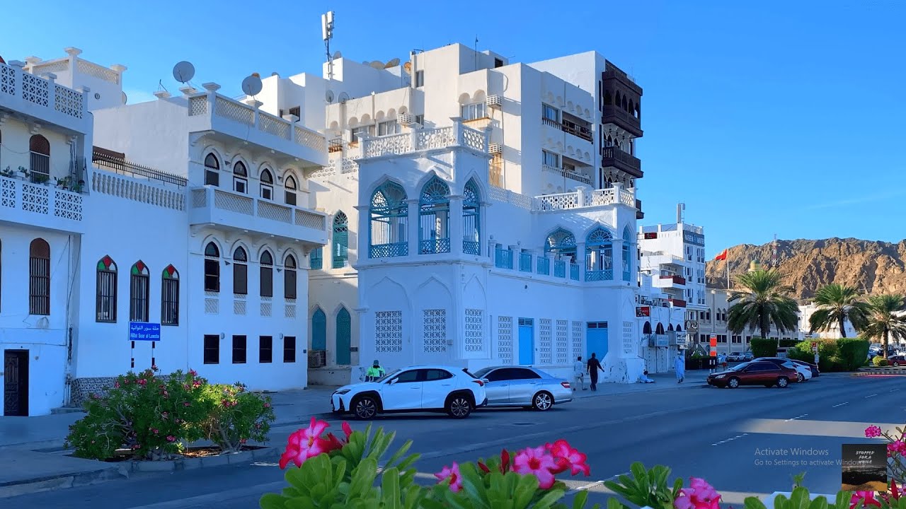 Architecture Along Muttrah Corniche Road, Sultanate of Oman.