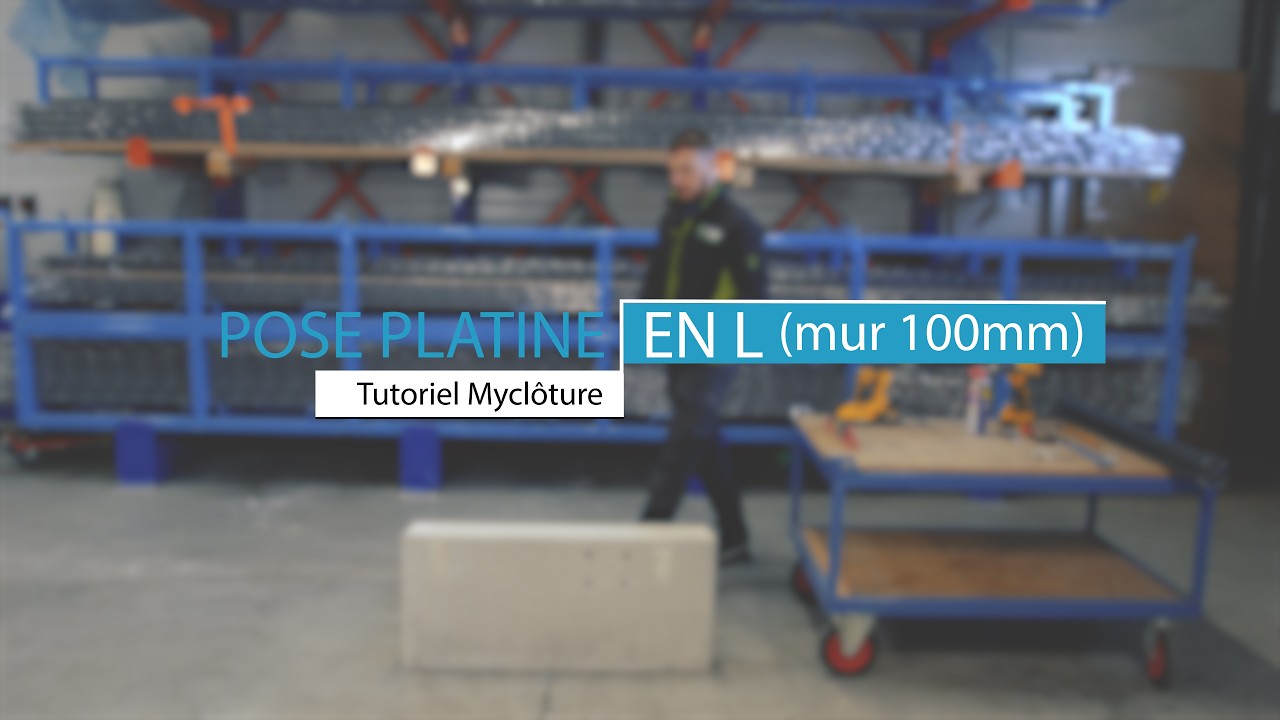 Platine Mycloture en L pour mur de 100 à 120mm.