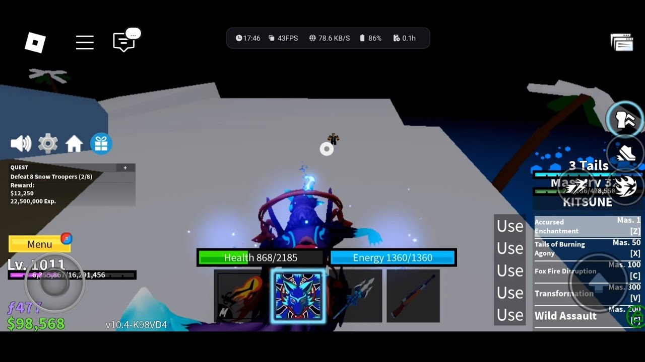 Bloxfruit Gameplay (Roblox) on nubia neo 2 5G Max setting #bloxfruits #roblox