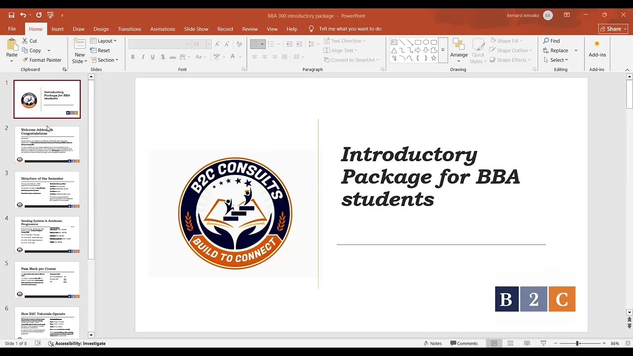 INTRODUCTION FOR BBA 300