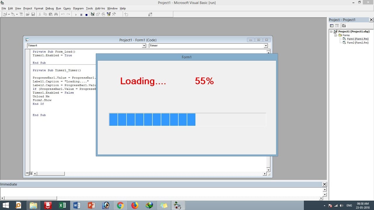 progress bar control in vb 6.0 // splash screen in vb 6 // splash screen with progress bar