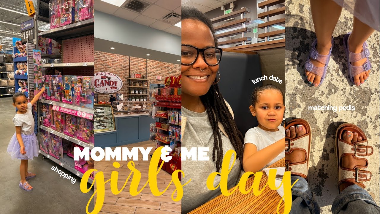 Mommy + Me GIRLS DAY🤎|pedicures, lunch date, candy store, shopping