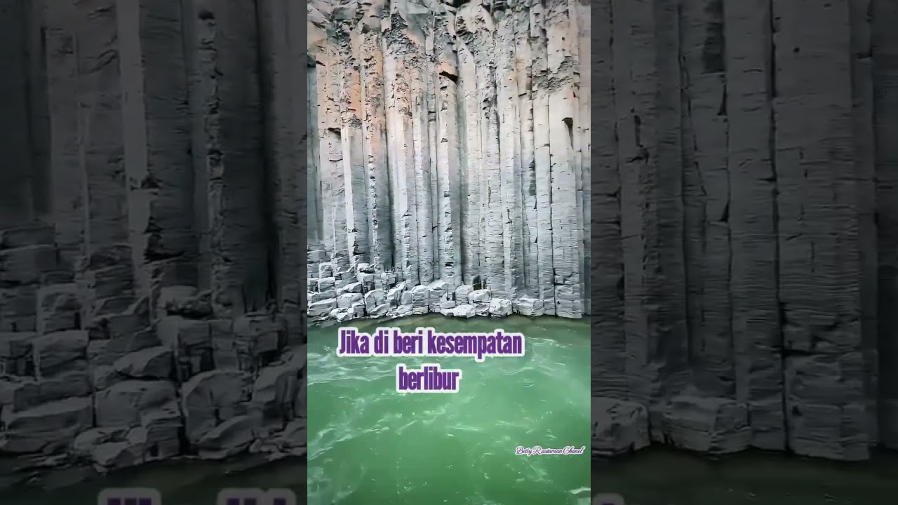 Studlagil Basalt Canyon, Iceland #shorts #healing #nature #sea #river #waterfall #bettyrastaman