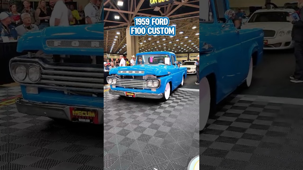 1959 Ford F100 Custom Pickup. #classiccarauction #mecumauctions #shorts #classicfordtrucks