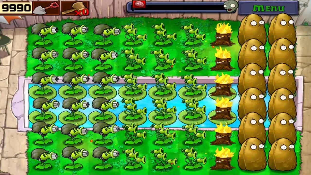 Plants Vs Zombies | Last Stand Pool | Plants Vs All Zombies 5 Flags Successfully defended 