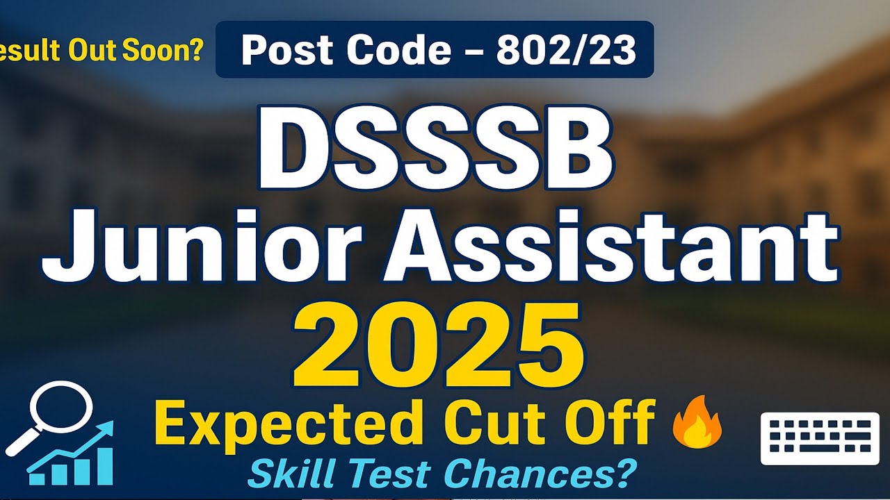 Dsssb 802/23 Grade-IV, Jr. ASST, STENO || Result, Cutoff, Typing Test || Safe Score 🔥 Final Cutoff 