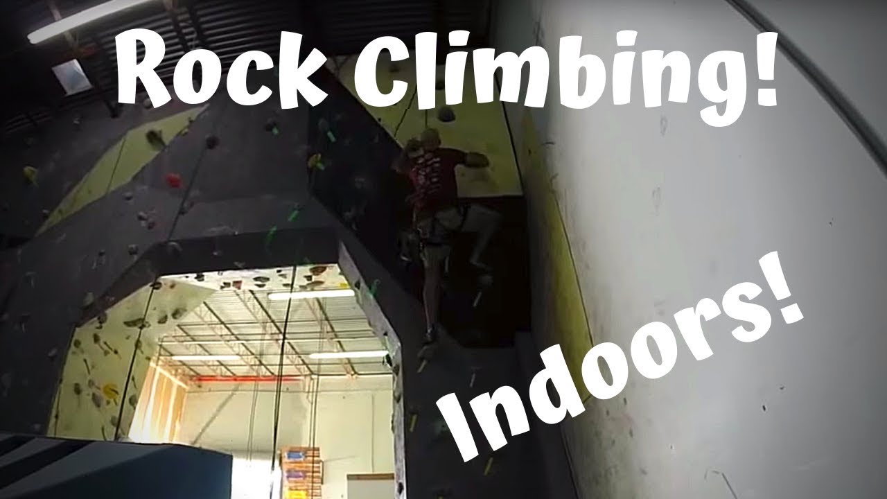 Adam Culp indoor rock climbing gym at Coral Cliffs 5.7 climb