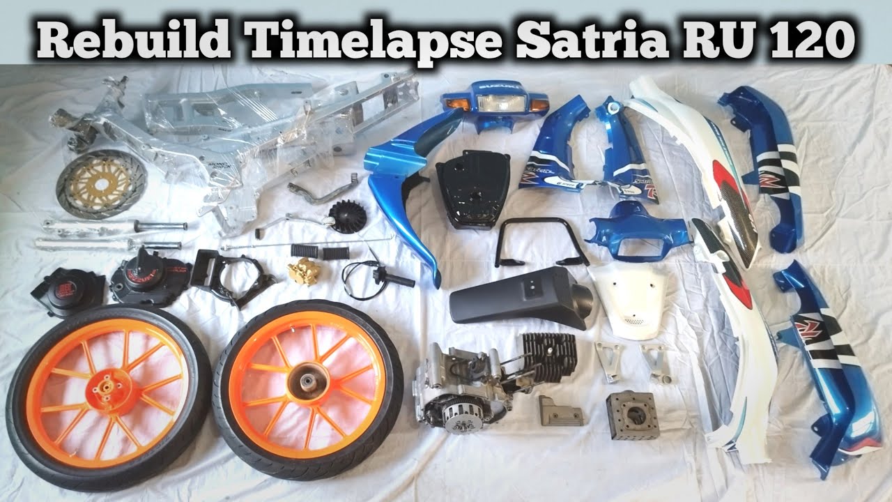 Restorasian Old Motorcycle - Rebuild Timelapse - Suzuki Satria RU 120
