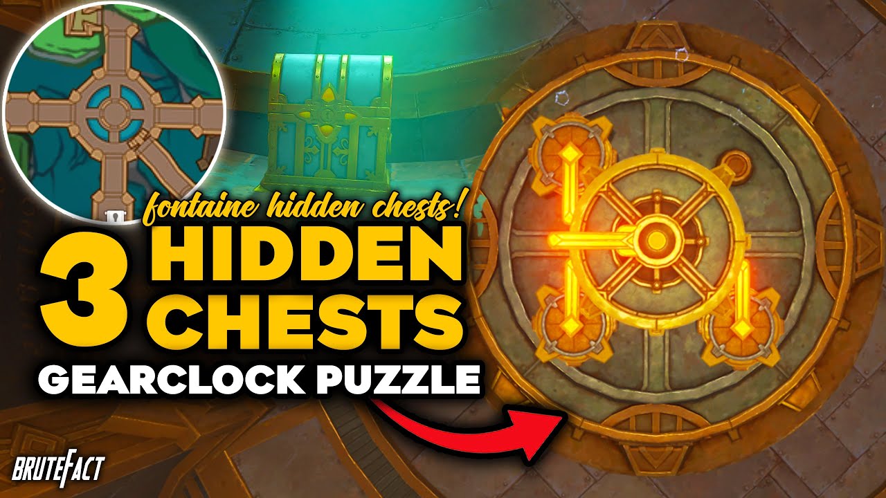 How To Solve Gear Clock Puzzle at Abandoned Production Zone | 3 Hidden Chest | Genshin Impact 4.1