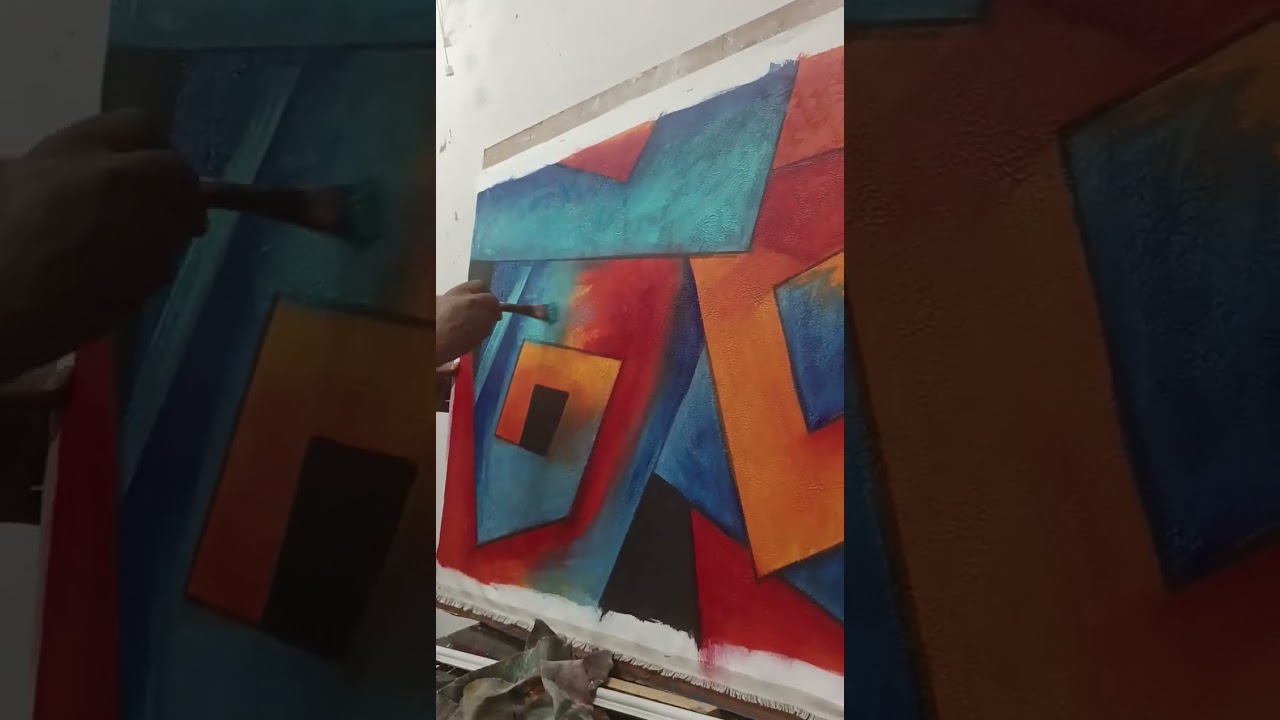 Abstract #panting #acrylic colour #on #canvas 