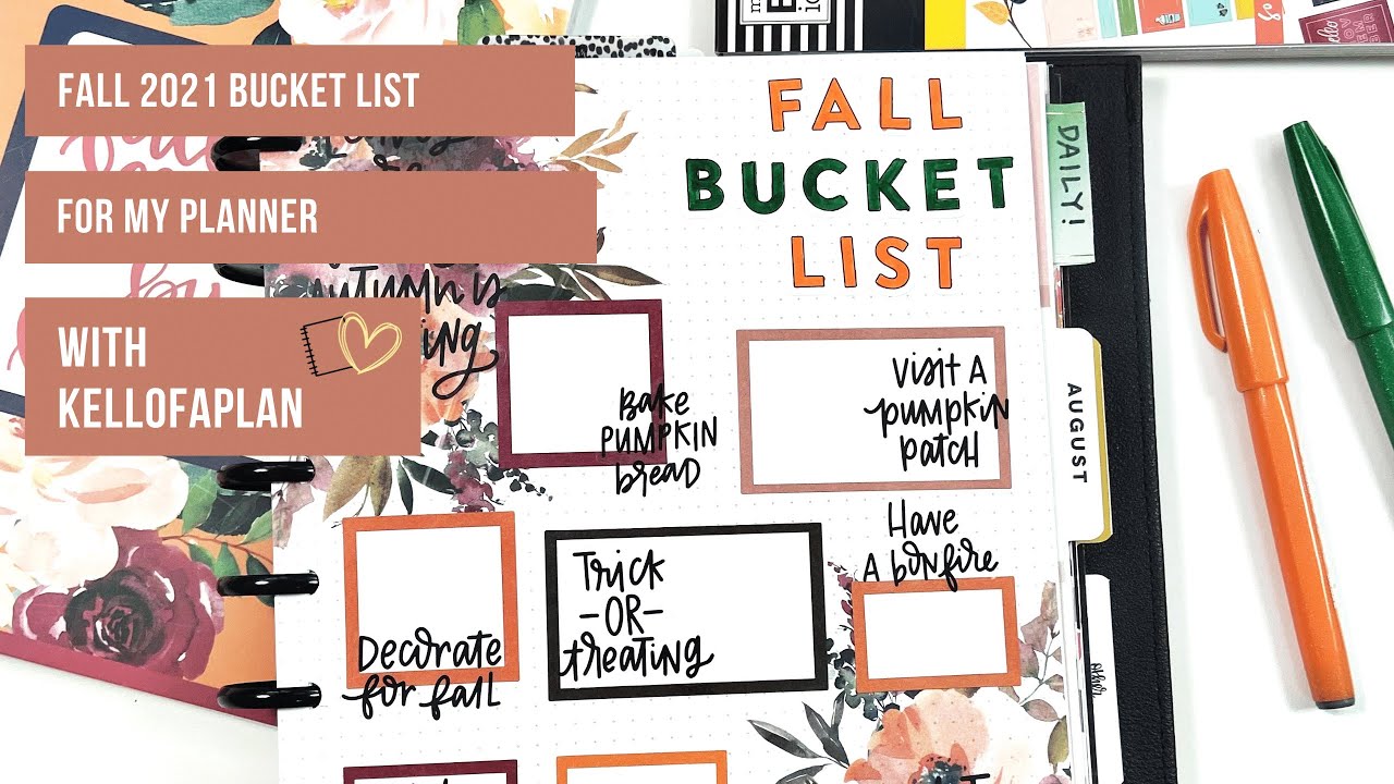 Fall 2021 Bucket List