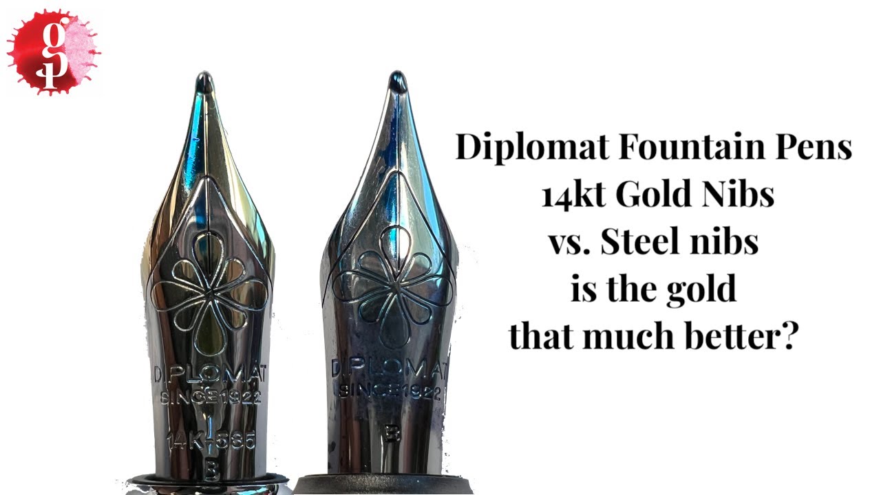Diplomat Fountain Pens 14kt Gold vs. Steel Nibs - is the gold that much better? A subjective look!