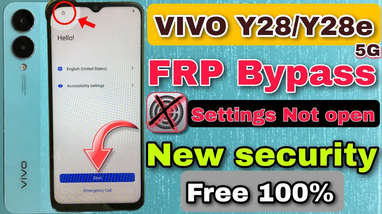 Vivo Y28 / Y28e 5g Frp Bypass| Vivo Y28/Y28e Google Account bypass | settings not open |New Security