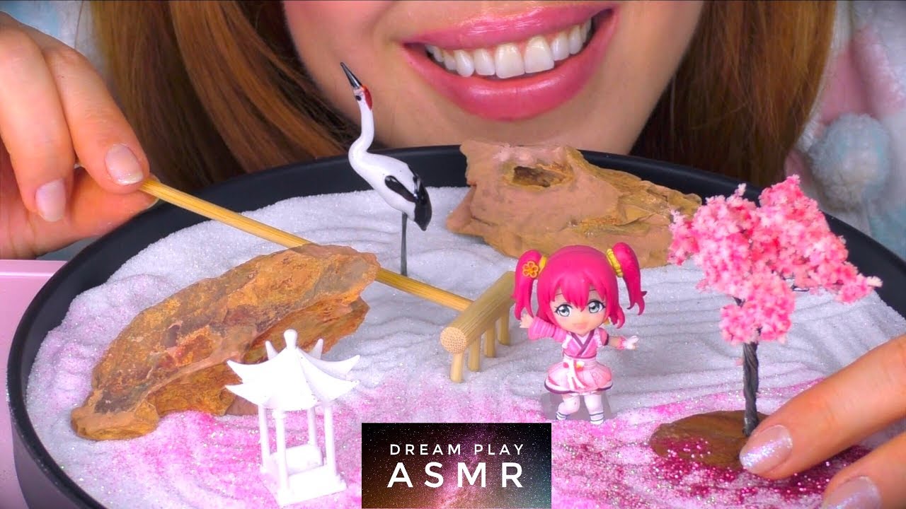 ★ASMR [german]★ Let´s create a pink 🌸 Glitter ZEN GARDEN 🐲 3 Designs | Dream Play ASMR